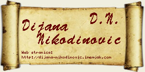 Dijana Nikodinović vizit kartica